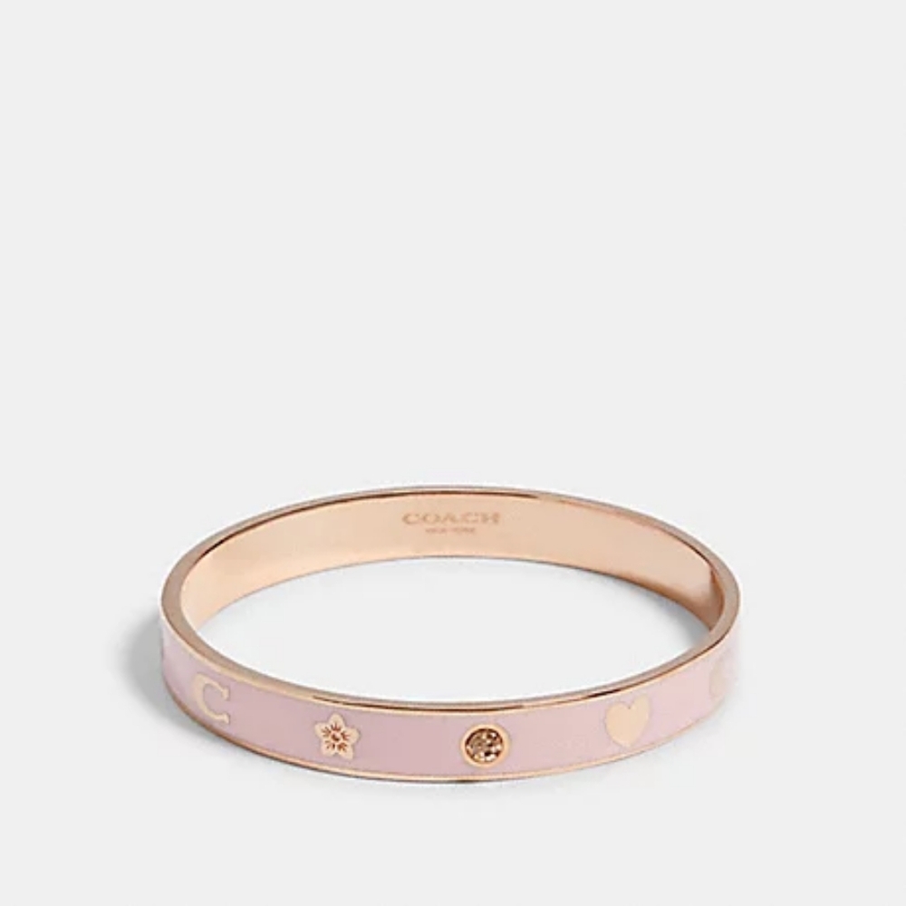 Coach Pink motif crystal bangle